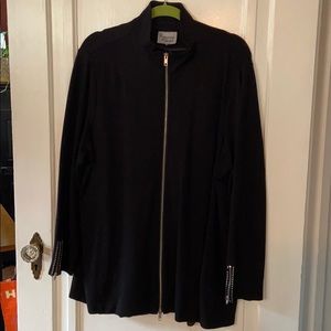 EUC black Ponte jacket with silver detail!